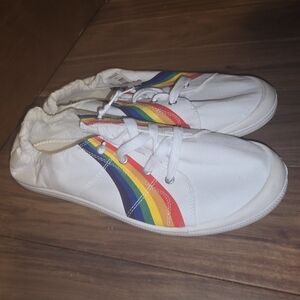 NWT Womens Torrid Pride rainbow sneakers slip on - Rainbow - size 13